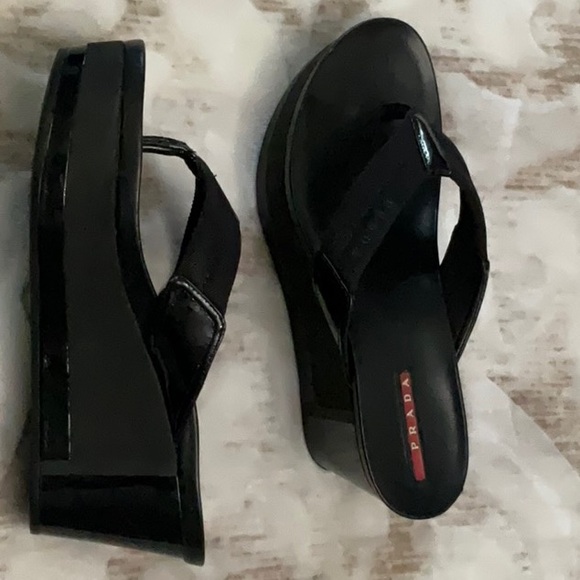 Prada Vernice Ribbon Sandal 37 - Picture 7 of 7